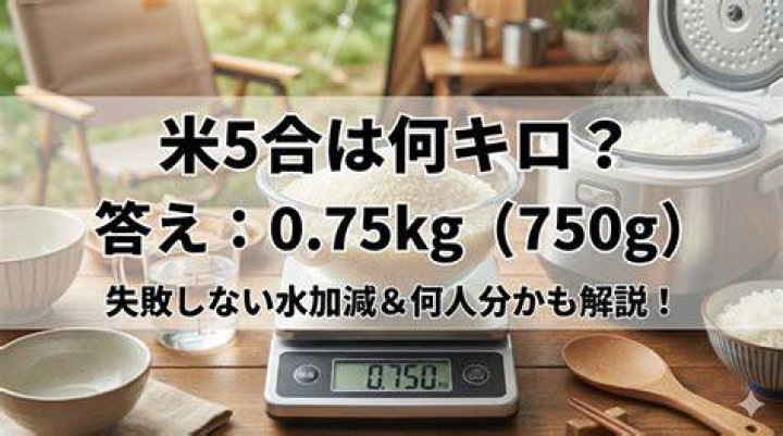 「米1キロは何合？」早見表と計算のコツ